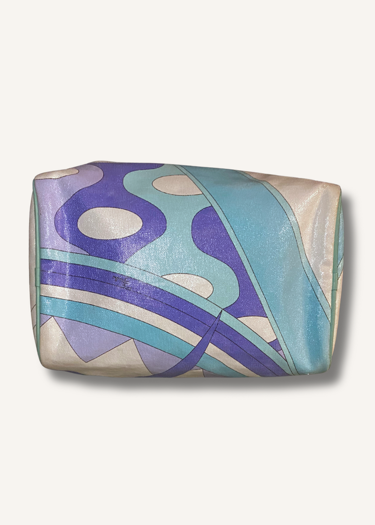 Emilio Pucci Green and Purple Print Bag