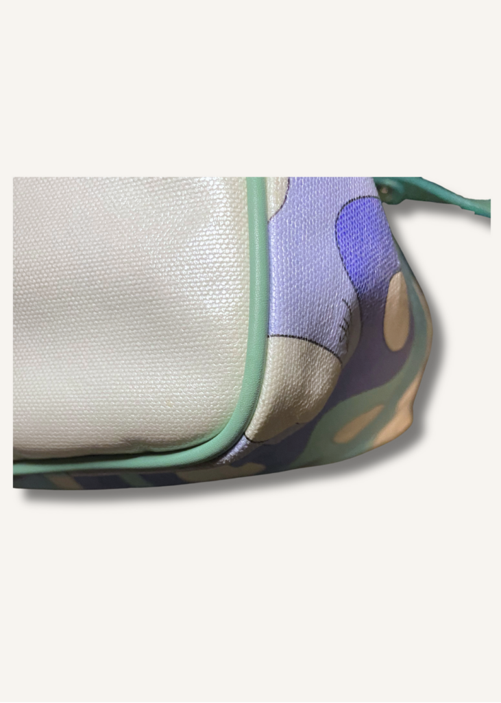 Emilio Pucci Green and Purple Print Bag