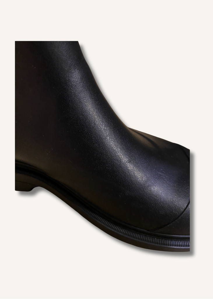 Chanel Black Caoutchouk CC Rainboots