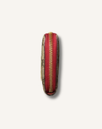 Gucci Red GG Supreme Monogram Embroidered Rainbow Zip Around Wallet