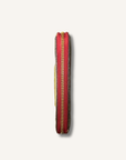 Gucci Red GG Supreme Monogram Embroidered Rainbow Zip Around Wallet