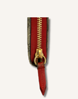 Gucci Red GG Supreme Monogram Embroidered Rainbow Zip Around Wallet