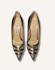 Manolo Blahnik Gotria Silver Specchio PVC BB Pumps