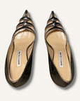 Manolo Blahnik Gotria Silver Specchio PVC BB Pumps