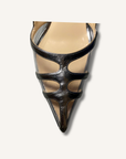 Manolo Blahnik Gotria Silver Specchio PVC BB Pumps
