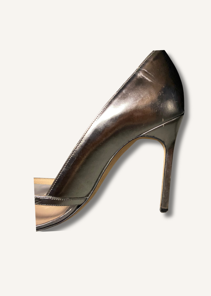 Manolo Blahnik Gotria Silver Specchio PVC BB Pumps