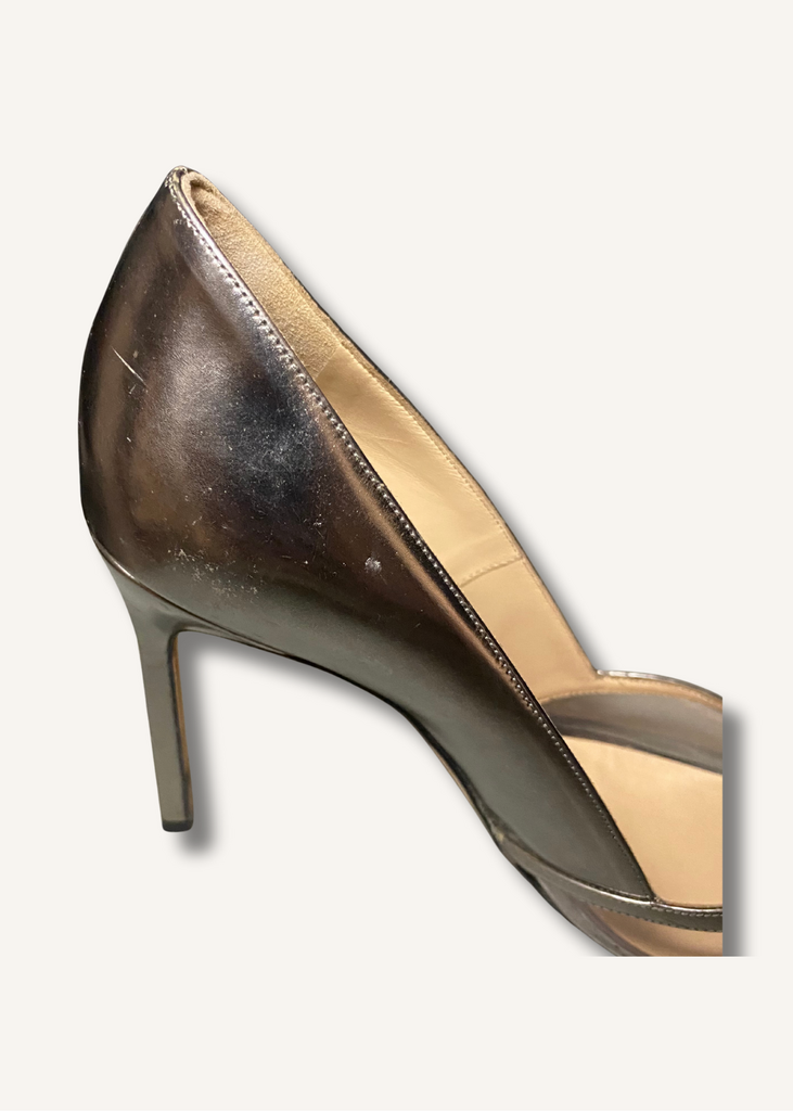 Manolo Blahnik Gotria Silver Specchio PVC BB Pumps