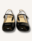 Prada Black Décoletté Logo Slingback Mary Jane Pump