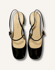Prada Black Décoletté Logo Slingback Mary Jane Pump