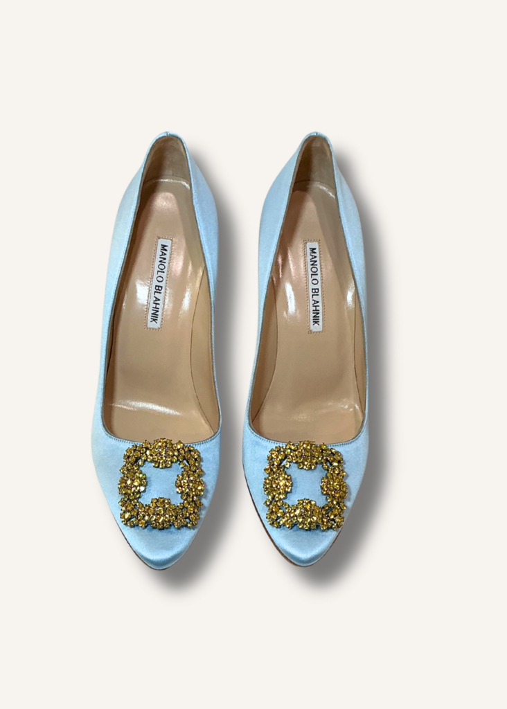 Manolo Blahnik Light Blue Hangisi Pumps