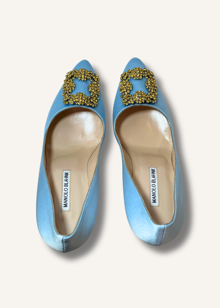 Manolo Blahnik Light Blue Hangisi Pumps