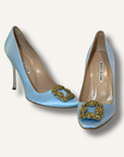 Manolo Blahnik Light Blue Hangisi Pumps