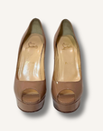 Louboutin Beige Lady Peep Pumps