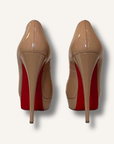 Louboutin Beige Lady Peep Pumps