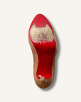 Louboutin Beige Lady Peep Pumps