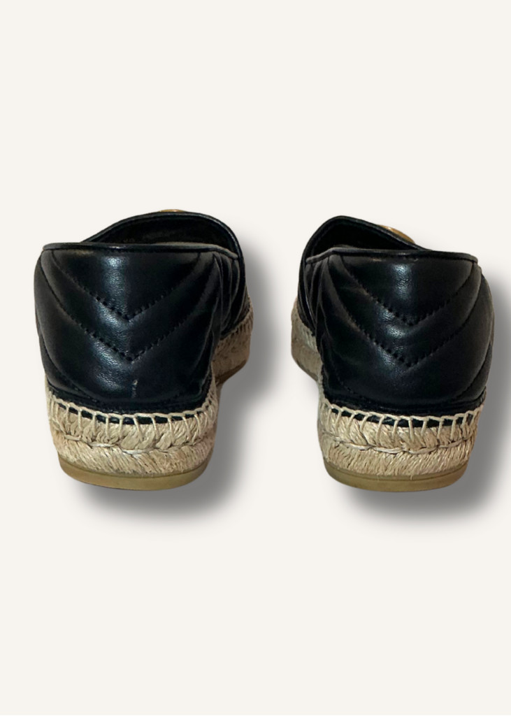 Gucci Black Marmont GG Espadrilles