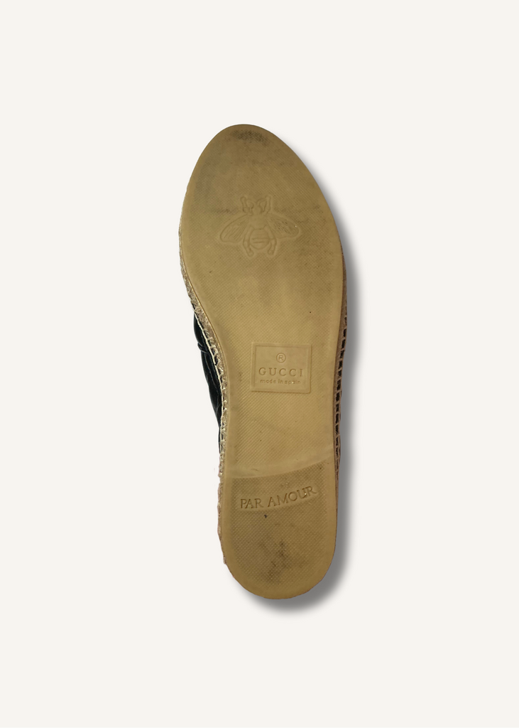 Gucci Black Marmont GG Espadrilles