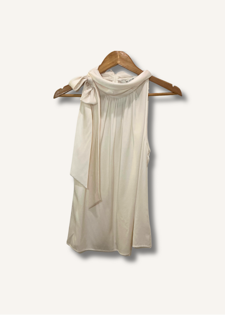 St. John Halter Necktie Top