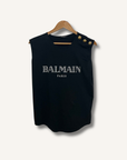 Balmain Sleeveless Logo Shirt