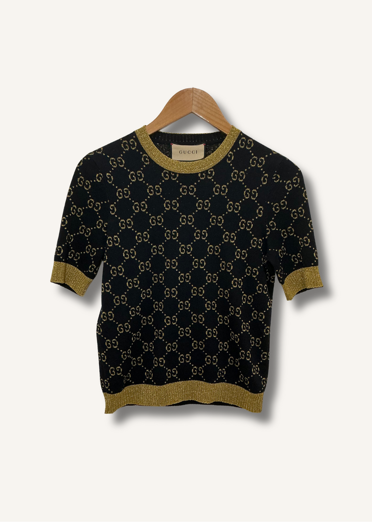 Gucci GG Cotton Lamé Top