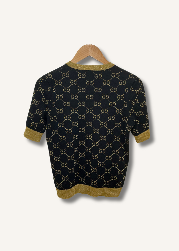 Gucci GG Cotton Lamé Top