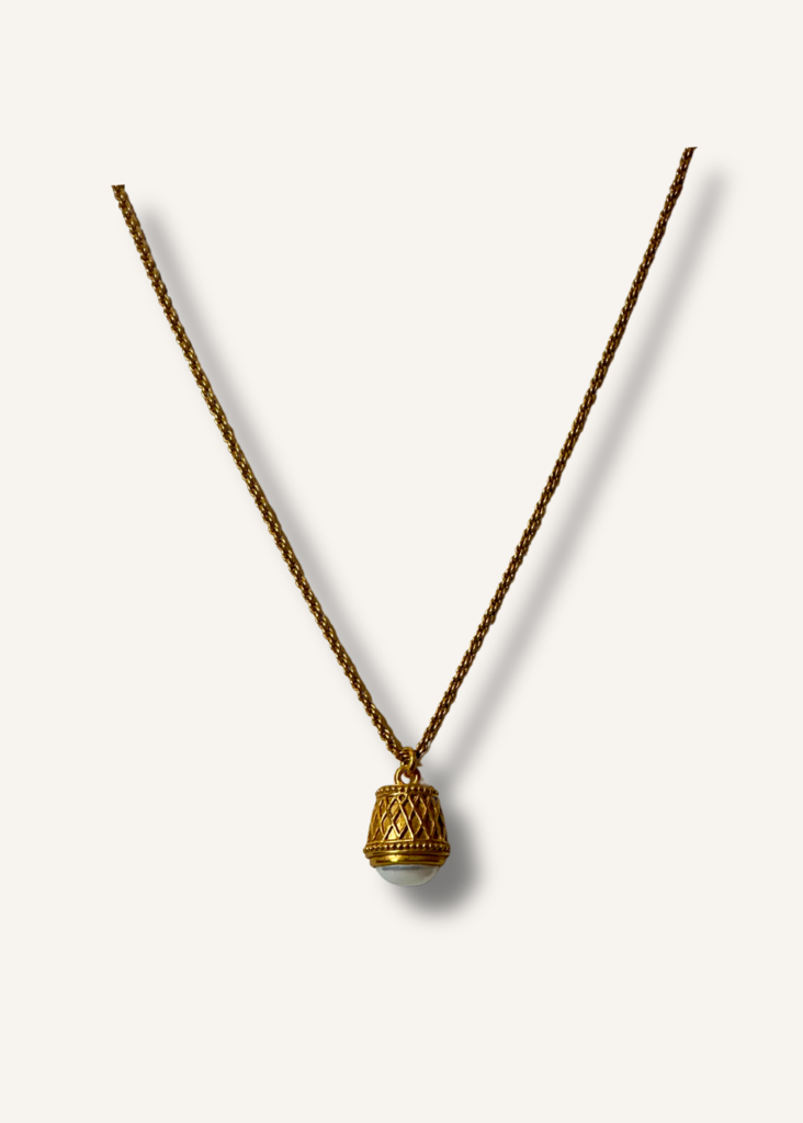 Julie Vos Gold Necklace with Pearl Pendant