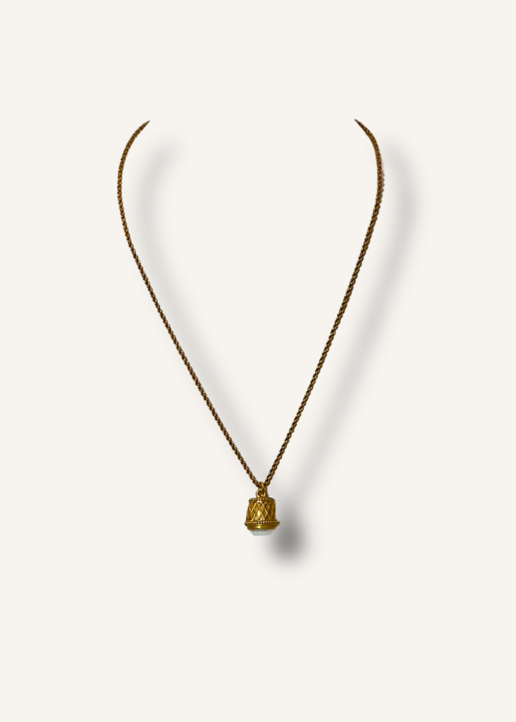 Julie Vos Gold Necklace with Pearl Pendant