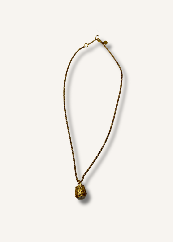 Julie Vos Gold Necklace with Pearl Pendant