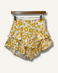 Mother The Ruffle Mini Skirt in Floral Leopard