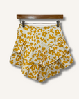 Mother The Ruffle Mini Skirt in Floral Leopard