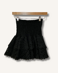 Charo Ruiz Noa Ruffled Shirred Broderie Anglaise Cotton-Blend Mini Skirt
