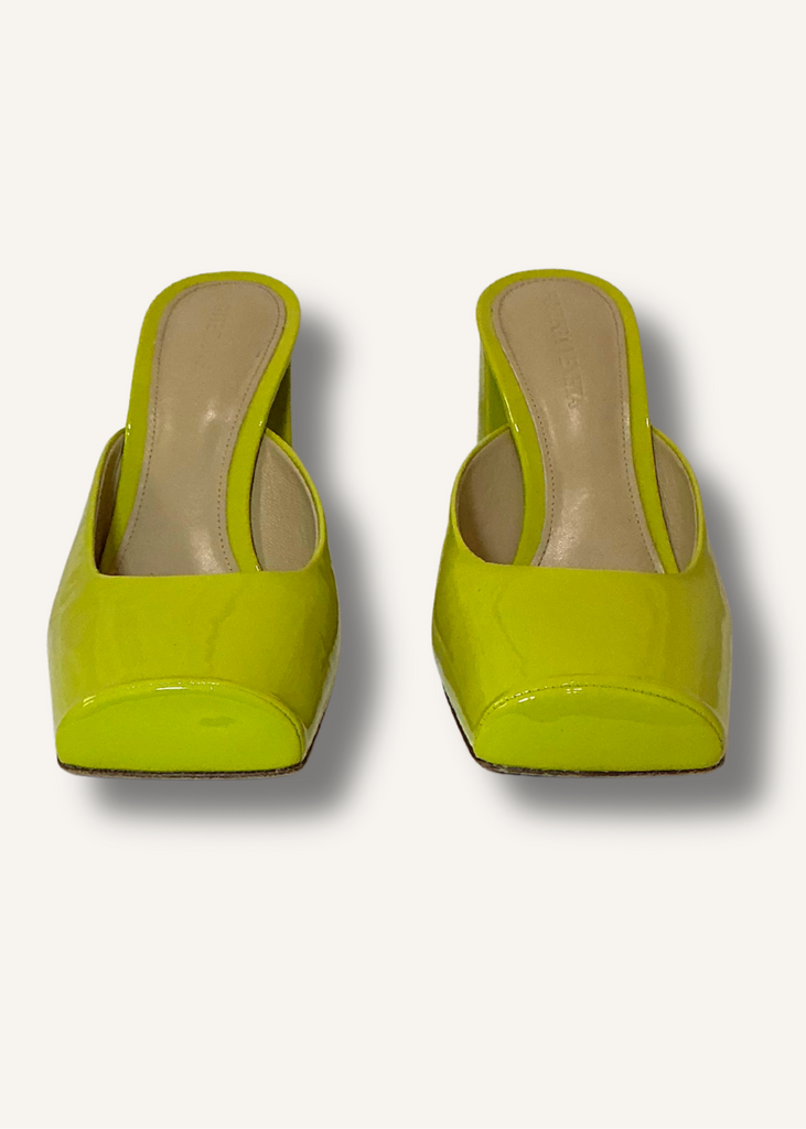 Bottega Veneta Tower 90 Patent Leather Mules