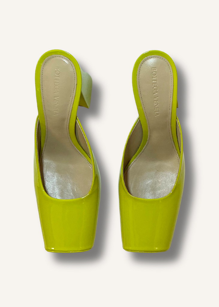 Bottega Veneta Tower 90 Patent Leather Mules