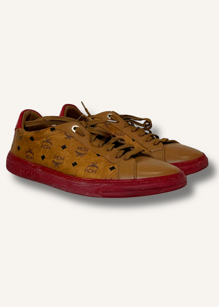 MCM Terrain Logo Monogram Low Top Sneakers