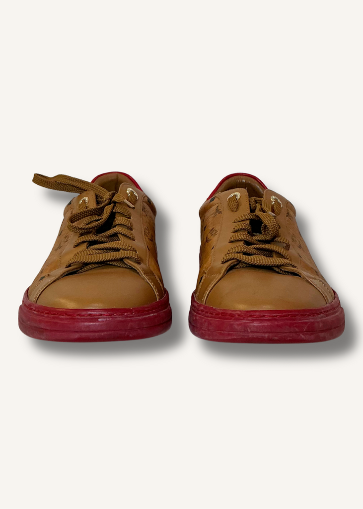 MCM Terrain Logo Monogram Low Top Sneakers