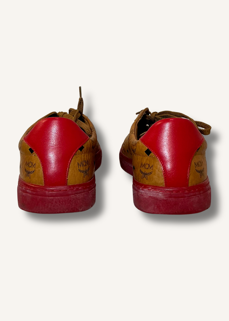 MCM Terrain Logo Monogram Low Top Sneakers