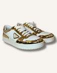 Prada Metallic Downtown Sneakers
