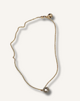 Tory Burch Pearl Logo Rope Necklace