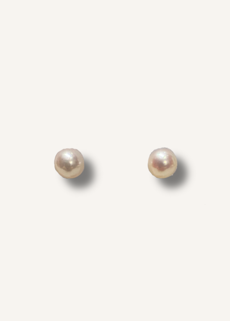 T&S Japanese Akoya Cultured Pearl Earrings