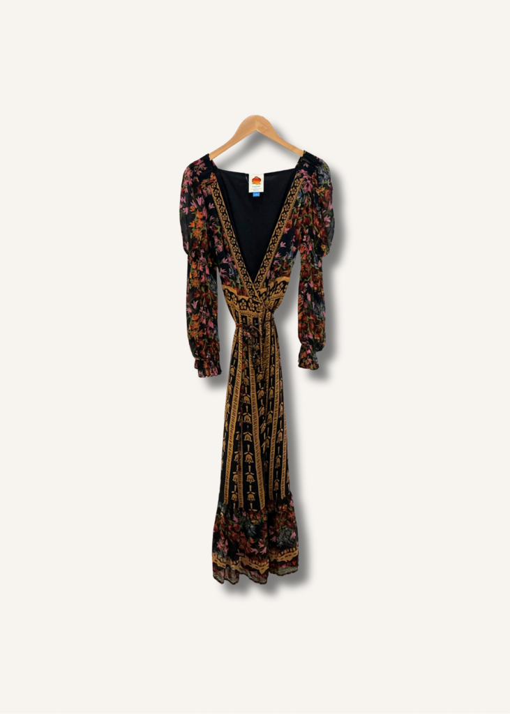 Farm Rio Side-Slit Maxi Dress
