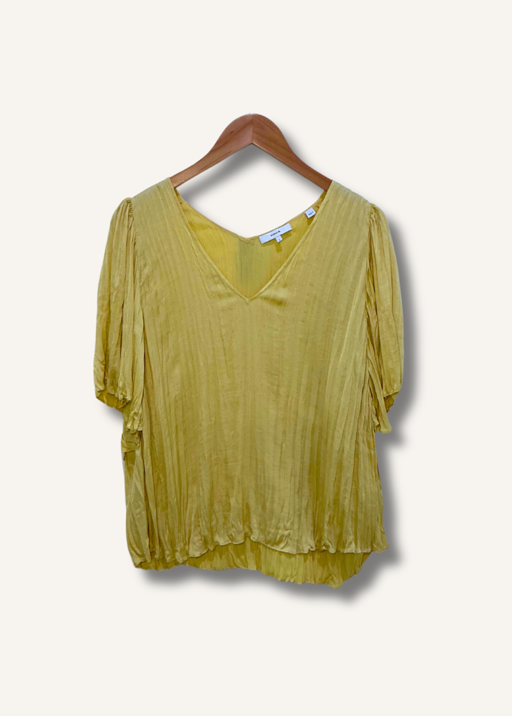 Vince Plissé Satin Top