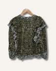 Ulla Johnson Carissa Leopard Print Ruffled Blouse