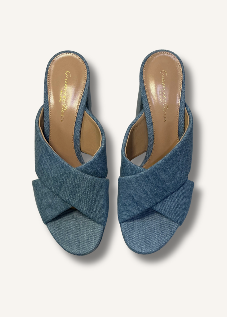 Gianvito Rossi Sheridan Denim Platform Sandals
