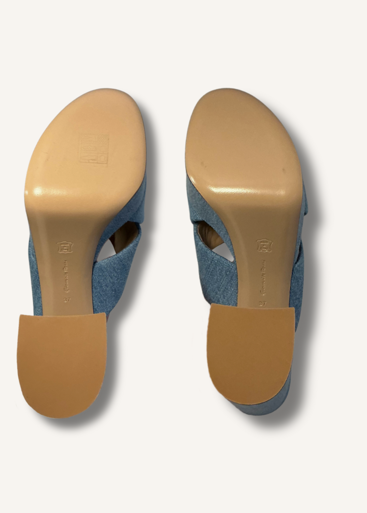 Gianvito Rossi Sheridan Denim Platform Sandals