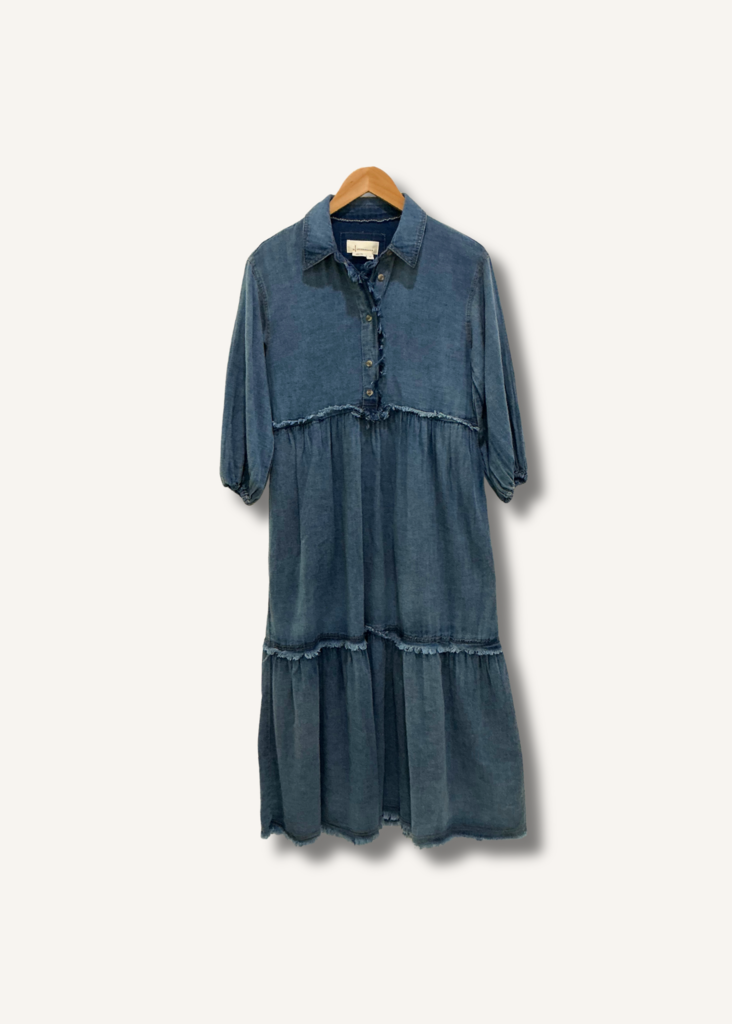 Anthropologie Bettina Tiered Shirt Dress