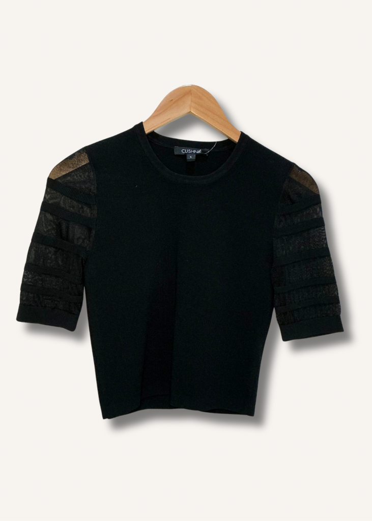 Cushnie Crew Neck Knit Crop Sweater
