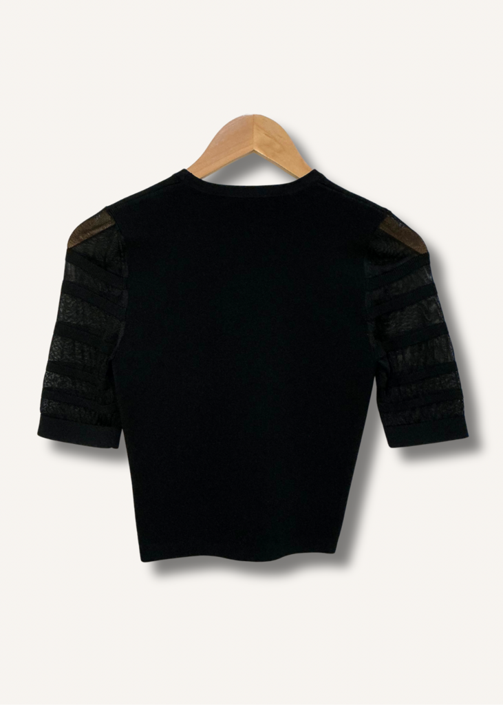 Cushnie Crew Neck Knit Crop Sweater