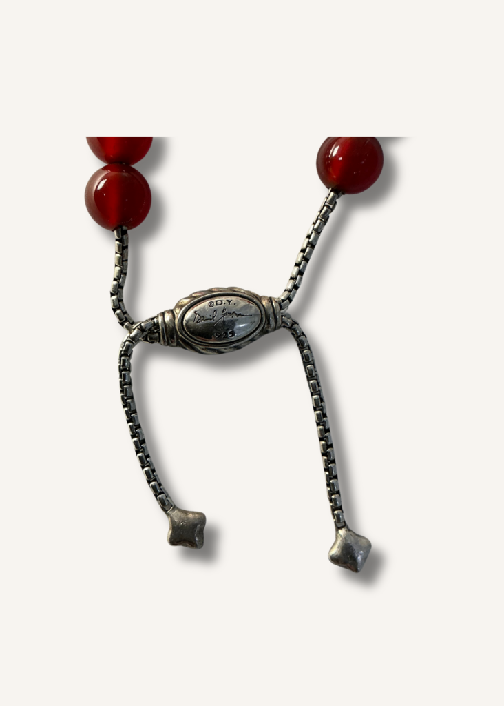 David Yurman Carnelian Beaded Bracelet