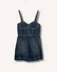 Alice + Olivia Raylene Denim Bustier Mini Dress