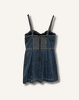 Alice + Olivia Raylene Denim Bustier Mini Dress